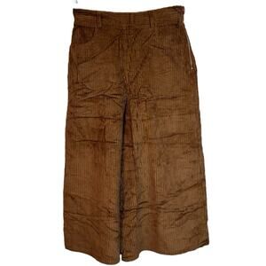 See By Chloe Brown Corduroy Gaucho Wide Leg Crop Palazzo Pants Size 36 -US 4